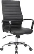 Chaise de bureau de gestionnaire blanc exécutif dossier haut siège ergonomique en cuir de bureau chaises coussin moderne