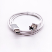 Großhandel USB 2.0 Druckerkabel Flüssigsilikon Reinkupferleiter TPE-Geflechtabschirmung Verlängerung 1M Schnelles Drucker-Computer-Kabel