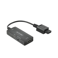 Toptan Mini AV - HDMI Adaptörü 3 RCA CVBS Video Ses Kompozit Dönüştürücü Plastik Siyah PS2 WII N64 DC Kablo Aksesuarları için