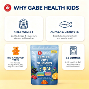 Complément alimentaire en zéolite pour enfants en gros, 9-en-1 Oméga-3, Mognesiuin, Vitamine C, D3, B12, Zinc, E1, Baies d'églantier, 60 Gummies pour le système immunitaire, OEM - Product Image 3