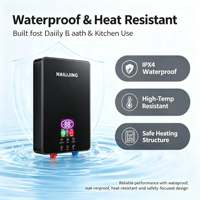 Chauffe-eau électrique instantané sans réservoir 5500W avec affichage numérique, température constante, mural, pour usage domestique, vente en gros
