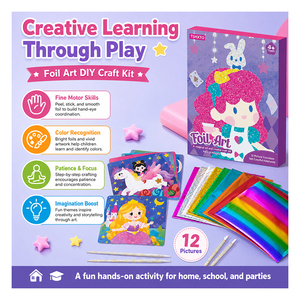 Set de Actividades con Pegatinas de Lentejuelas, Kit de Imágenes de Princesas para Niños, Desarrollo de la Concentración, Regalo para el Aula - Product Image 2