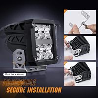 Luces Antiniebla LED de 4 Pulgadas y 60 W con Luz de Circulación Diurna Ámbar, Luz de Trabajo LED Auxiliar Superpotente para Camiones Todoterreno, UTV, ATV, SUV, 4x4