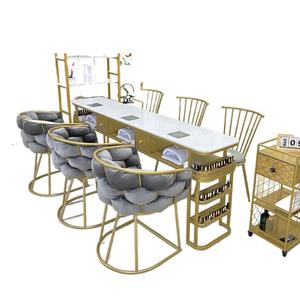 Nouvelle mode de table et de chaise de <span class=keywords><strong>manucure</strong></span> en fer <span class=keywords><strong>avec</strong></span> tiroir de rangement simple double triple <span class=keywords><strong>aspirateur</strong></span> pour le salon - Product Image 1