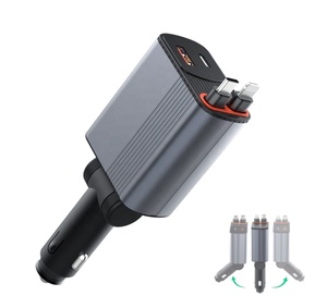 Cargador <span class=keywords><strong>de</strong></span> Coche 4 en 1 <span class=keywords><strong>de</strong></span> 78W al por Mayor <span class=keywords><strong>de</strong></span> Fábrica con Cable Retráctil USB Tipo C, Cargador Rápido <span class=keywords><strong>para</strong></span> Teléfono, <span class=keywords><strong>el</strong></span> Más Vendido <span class=keywords><strong>para</strong></span> <span class=keywords><strong>iPhone</strong></span> Pro Max - Product Image 1