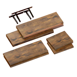 Solid Wood <b>Wall</b> <b>Mounted</b> Storage Rack 3 Tier Retro Wooden <b>Shelf</b> For Living Room Bedroom Bathroom Decorative Organizer - Product Image 5