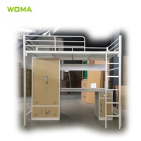 Lits superposés en fer modernes et économiques pour adultes, avec matelas et rangement, pour auberges de jeunesse, garantie 5 ans