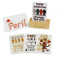 Jeu de cartes personnalisé imperméable pour fête, avec votre propre design sur le thème de Noël, jeu de cartes en plastique pour cadeau