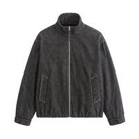 Blouson Bomber Homme Col Montant Automne Respirant Vintage Délavé Entièrement Zippé Décontracté Grande Taille Coupe Ample 6XL