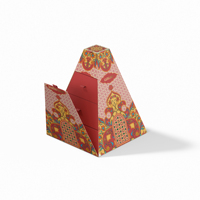 Boîte en papier de luxe multi-couches de forme irrégulière pour plats à emporter, forme pyramidale unique, pour desserts, de la marque Brothersbox Odm