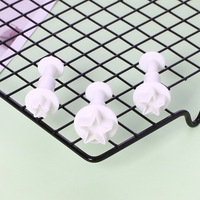 Moule à gâteau en plastique 3D en forme d'étoile, lot de 3, outil de pressage à ressort, emporte-pièce DIY pour biscuits, idéal pour Thanksgiving