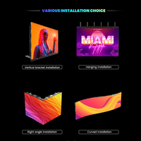 Pantalla LED de Alquiler para Interiores/Exteriores, Módulo de Pantalla P3.91 P2.976 P2.604, Panel con Carcasa de Aluminio Fundido a Presión, 500*500mm 500*1000mm
