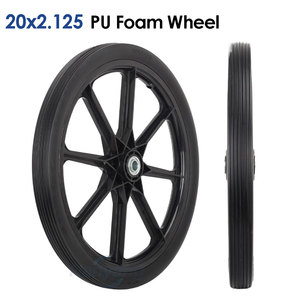 20" Flat Free Tire and <b>Wheel</b>, with 3/4" & 5/8" Bearing, 2.45" Centered Hub, <b>Replacement</b> <b>Wheel</b> For Rubbermaid Wheelbarrow - Product Image 1