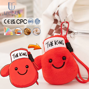 UYEAH Muñeco <span class=keywords><strong>de</strong></span> Peluche Suave <span class=keywords><strong>de</strong></span> Algodón PP con Diseño Personalizado OEM <span class=keywords><strong>de</strong></span> Bajo MOQ, Llavero <span class=keywords><strong>de</strong></span> Juguete <span class=keywords><strong>de</strong></span> Guantes <span class=keywords><strong>de</strong></span> <span class=keywords><strong>Boxeo</strong></span> <span class=keywords><strong>de</strong></span> Dibujos Animados Personalizados - Product Image 1