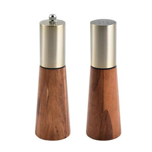 WELLFLYER <span class=keywords><strong>KIGA</strong></span>-164 manuel en bois moulin à herbes et épices logo personnalisé moulin à sel et poivre en gros moulin à poivre et salière ensemble - Product Image 2