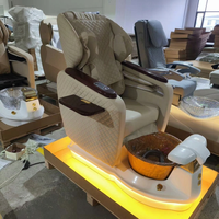 Nouveau fauteuil de massage électrique de luxe pour le dos et les pieds, fauteuil de manucure et de massage des pieds, fauteuil multifonctionnel pour salon de beauté avec bain de pieds