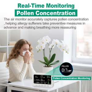 <span class=keywords><strong>Monitor</strong></span> de Qualidade do Ar Interno em Tempo Real Controlador IoT Tuya Wifi Detector de <span class=keywords><strong>CO2</strong></span> Monóxido de Carbono e TVOC RS485 com Detecção de Ruído - Product Image 1