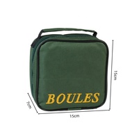 Lot de 4 boules de pétanque en acier argentées avec sac de transport en nylon personnalisé pour le plaisir en extérieur et au jardin