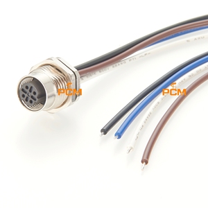 Câble <span class=keywords><strong>de</strong></span> connecteur M12 4 broches PROFINET IP67 panneau étanche filetage <span class=keywords><strong>de</strong></span> ligne <span class=keywords><strong>de</strong></span> prise avant/arrière M12 code D 4 broches femelle avec <span class=keywords><strong>fil</strong></span> <span class=keywords><strong>de</strong></span> 20CM - Product Image 3