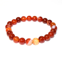 Cuentas de piedra Natural de alta calidad, pulsera de cornalina de 4/6/8/10/12MM, seguro comercial