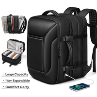Sac à dos extensible personnalisé en Oxford durable de 11 cm avec poche cachée, port USB, sangle de poitrine, matériau résistant à l'eau, sac à dos pour ordinateur portable de 16 pouces