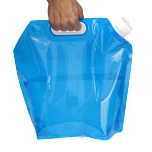 Ready calock trasparente in plastica per imballaggio succo di birra sacchetti per beccuccio 5l sacchetto per acqua pieghevole da esterno