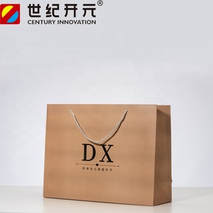 Bolsas de regalo de papel con asas Logotipo personalizado Proveedor impreso Lote de bolsas de papel excedentes personalizadas a mano - Product Image 1