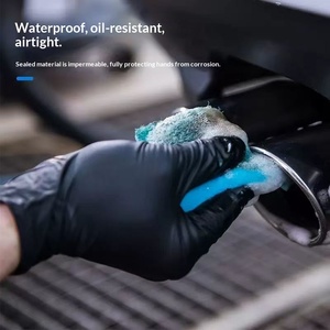 Gants en nitrile noirs jetables Inkco, épaissis, résistants à l'usure, de qualité <span class=keywords><strong>alimentaire</strong></span>, antidérapants, résistants à l'huile, pour la maison et la sécurité - Product Image 2