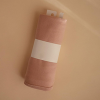 5852 gros personnalisé Extra doux bébé couverture organique ODM OEM coton côtelé réception Swaddle poussette enfants couverture tricotée