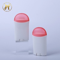 Flacon vide ovale blanc 40g en PP, couleur personnalisée, à ouverture facile, pour cosmétiques : déodorant stick, shampoing, lotion, blush, crème solaire