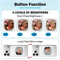 Moniteur d'écran magnétique D13 Mini pour téléphone, connexion filaire, luminosité à 4 niveaux, support à clip, contrôleur de caméra arrière pour selfies