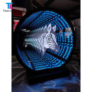 Acrílico 3D LED Luces de neón <span class=keywords><strong>Infinity</strong></span> Mil capas Espejo 3D Letras Good Vibes Only Creative Home Estética Infinite - Product Image 6