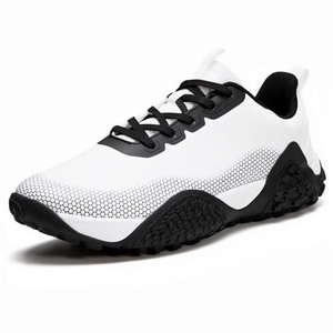 Chaussures <span class=keywords><strong>de</strong></span> <span class=keywords><strong>golf</strong></span> professionnelles imperméables pour hommes à semelle large, sans crampons, avec soutien <span class=keywords><strong>de</strong></span> la voûte plantaire, semelle extérieure en caoutchouc, blanc/noir - Product Image 1