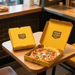 Cajas de Pizza Personalizadas al por Mayor, Cajas de Pizza de Papel Kraft, Impresión a Cuatro Colores, Embalaje de Grado Alimenticio, Caja Rectangular para Pizza - Product Image 2