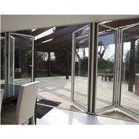 DAIYA folded balcony patio double tempered glazed aluminum door with thermal break design