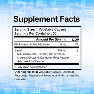 Capsules de détoxification du foie à la choline, directement de l'usine, pour protéger les cellules hépatiques des toxines et favoriser une fonction hépatique saine - Product Image 2