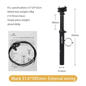 ZOOM Seatpost 27.2mm/30.9mm/31.6mm Mountain Bike Seat Tube Hydraulic Lifting Remote Control Adjustable Seatpost
