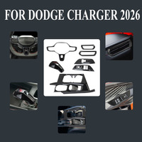 Kit de mise à niveau intérieur pour console centrale, style fibre de carbone ABS, finition polie, installation avec ruban adhésif 3M pour Dodge Charger 2026