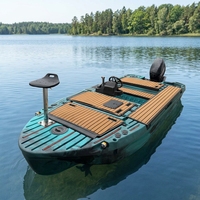Bateau de pêche électrique à moteur hors-bord personnalisé OEM ODM de haute qualité avec coque en HDPE stable, capacité de 1000 kg, pour eau douce et rivière