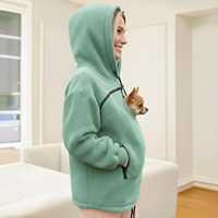 USMILEPET Sweat-shirt chaud unisexe surdimensionné avec poche kangourou en polaire Sherpa pour animaux de compagnie