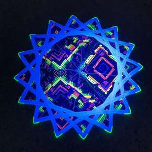 منديل يد دوار بـ16 زاوية متفاعل مع الأشعة فوق البنفسجية، منديل للألعاب البهلوانية صديق للبشرة - Product Image 3