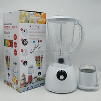 Penjualan terlaris 2 in 1 stoples plastik elektrik Blender Mixer sayur dan Juicer buah prosesor makanan empat pisau