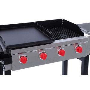 Barbecue <span class=keywords><strong>à</strong></span> gaz portable en acier inoxydable moderne haute puissance au <span class=keywords><strong>propane</strong></span>, avec double bac <span class=keywords><strong>à</strong></span> graisse, pour <span class=keywords><strong>intérieur</strong></span> et extérieur, idéal pour la famille - Product Image 3