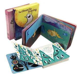 Libro de actividades en inglés personalizado para niños, cartón educativo para escribir y dibujar, impresión Pop-up, venta al por mayor