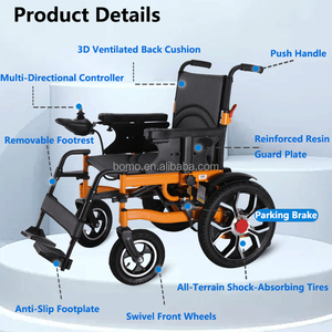 Fauteuil roulant électrique haut de gamme Zoshine pour le travail et la maison, fauteuil roulant électrique pliable télécommandé, avec siège inclinable - Product Image 2