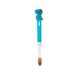 कार्टून प्यारा जानवर डायनासोर आकार का बच्चों का टूथब्रश पोर्टेबल नरम फर वाला टूथब्रश