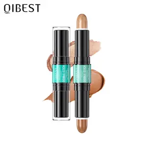 QIBEST Hot Sale 3d Face Make Up Full Coverage Concealer Stick Shimmer Highlighter Long Lasting Highlighter Pen