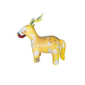 Sculpture de cerf en plastique renforcé de fibre de verre peinte, pour extérieur, montage au sol, figurine animale artistique, résine personnalisée - Product Image 4