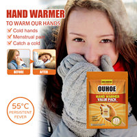 Haute qualité OUHOE hiver Anti-froid soulagement pour les douleurs menstruelles des femmes Portable et longue durée fièvre jetable chauffe-mains