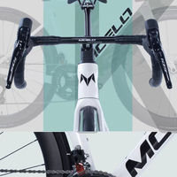 Bicicleta de Carretera de Fibra de Carbono para Adultos, Completamente de Carbono, con Cambio Electrónico Di2 105, Frenos de Disco, para Carreras, Entrenamiento y Recorridos Largos